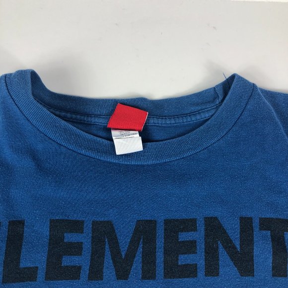 Vintage Element Skateboards Shirt Men's Large Blue Faded NYC New York City Logo - Picture 3 of 9